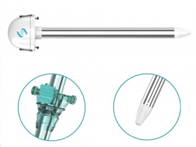 Dụng cụ phẫu thuật bụng Hasson Trocar Blunt Tip 10 mm dùng một lần bằng nhựa 0